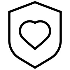safe icon. A single symbol with an outline style
