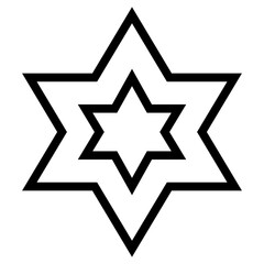 star icon. A single symbol with an outline style