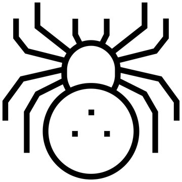 tarantula icon. A single symbol with an outline style