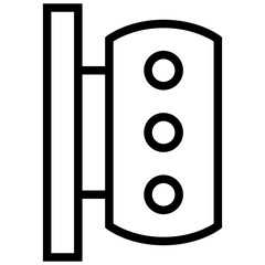 trafficlights icon. A single symbol with an outline style
