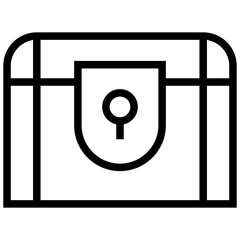 treasure icon. A single symbol with an outline style