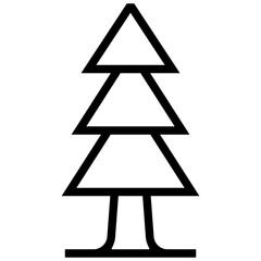 tree icon. A single symbol with an outline style