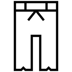 trousers icon. A single symbol with an outline style