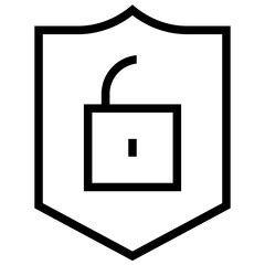 vulnerability icon. A single symbol with an outline style