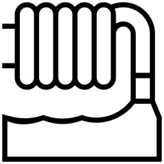 water hose icon. A single symbol with an outline style