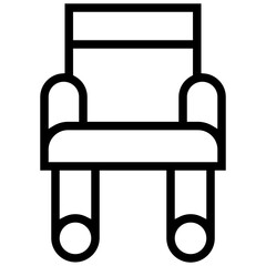 wheelchair icon. A single symbol with an outline style