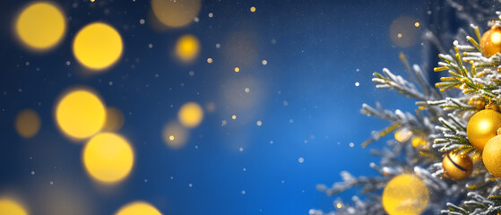 Fototapeta premium クリスマス、冬、結晶、イルミネーション、背景｜christmas, winter, crystals, illumination, background, Generative AI