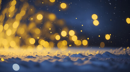 Obraz premium クリスマス、冬、結晶、イルミネーション、背景｜christmas, winter, crystals, illumination, background, Generative AI