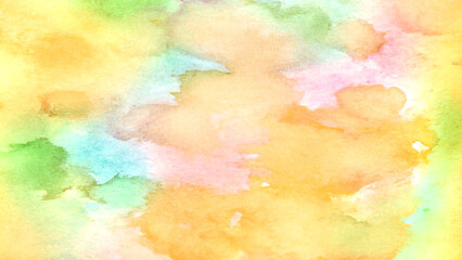 Obraz premium Watercolor pastel background. aquarelle colorful stains on paper ai generated.