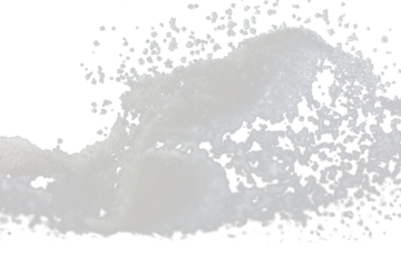 Salt powder pour fall in bowl, white Salt crystal cook abstract cloud fly. Ground salt splash in air, food object element design. Black background isolated selective focus blur