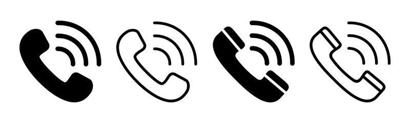 Call icon set illustration. telephone sign and symbol. phone icon. contact us