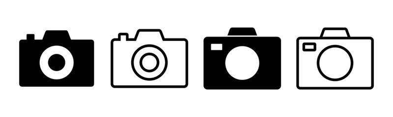 Camera icon set illustration. photo camera sign and symbol. photography icon.