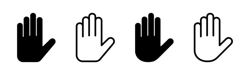 Hand icon set illustration. hand sign and symbol. hand gesture