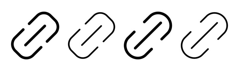 Link icon set illustration. Hyperlink chain sign and symbol