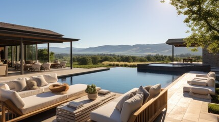 Fototapeta premium Luxurious villa in the heart of Napa Valley, California
