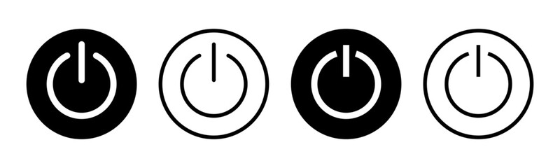 Power icon set illustration. Power Switch sign and symbol. Electric power