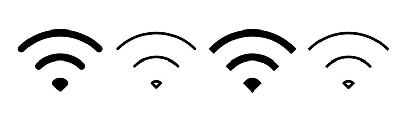 Wifi icon set illustration. signal sign and symbol. Wireless  icon