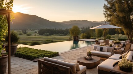 Fototapeta na wymiar Luxurious villa in the heart of Napa Valley, California