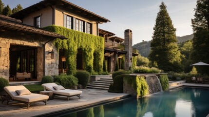 Obraz premium Luxurious villa in the heart of Napa Valley, California
