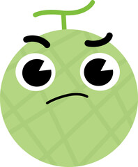 Melon Face Confused Thinking