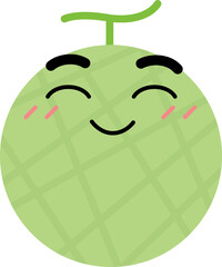 Melon Face Happy Blush Smile