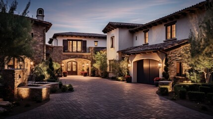 Tuscan style villa in the serene and upscale community of Scottsdale, Arizona, complete with a private courtyard and a spa