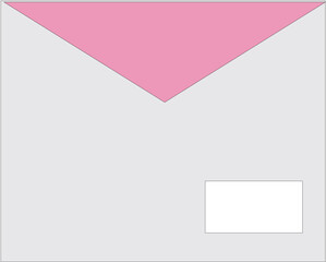 pink and white envelope with card