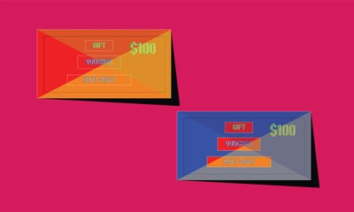 Simple flat victor gift voucher design