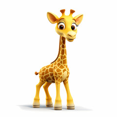 Obraz premium Giraffe on White