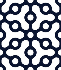 Abstract seamless line monochrome geometric shape pattern design background