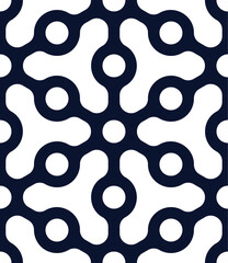 Abstract seamless line monochrome geometric shape pattern design background