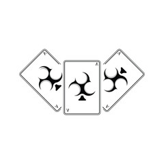 Casino Poker Vintage Logo, Vector Diamonds, Ace, Hearts And Spades, Poker Club Gambling Game Design