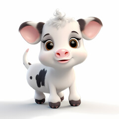 cow isolated on white