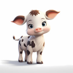 cow isolated on white