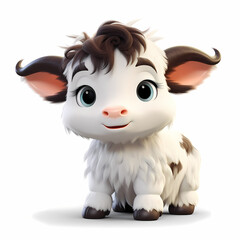 cow isolated on white