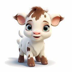 cow isolated on white