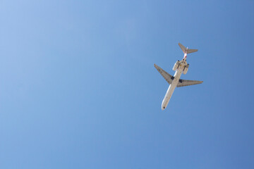 aeroplane on a blue sky