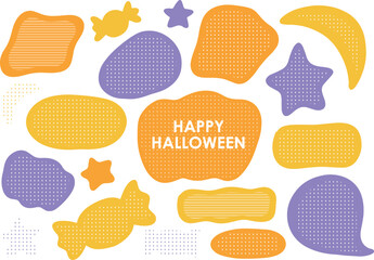 ハロウィンの可愛いフレームセット