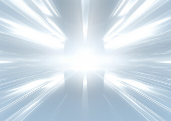 放射状の集中線の光とスピードライン背景