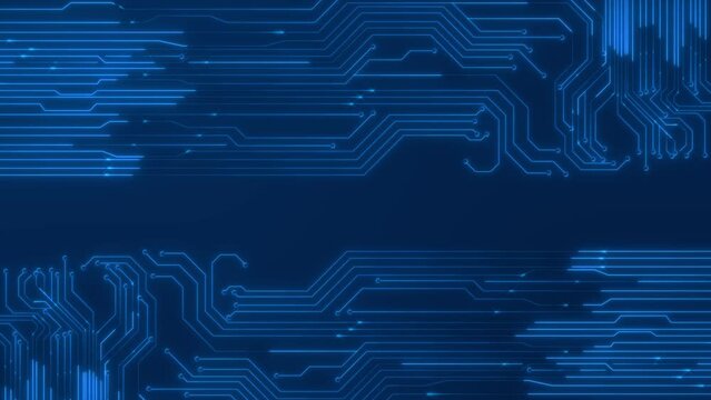 Computer AI chip CPU circuit board Futuristic motherboard circuit graphic 4K background. Printed board PCB. Electronic connections, futuristic technology. hi-tech digital data connection system.