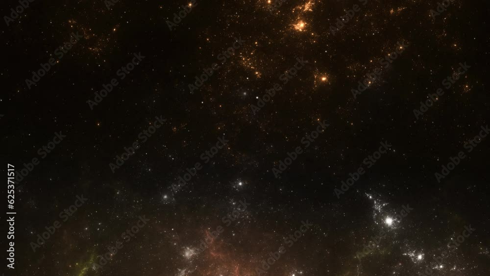Wall mural universe, planets nebula cloud background. moving traveling through star fields in space. milky way 