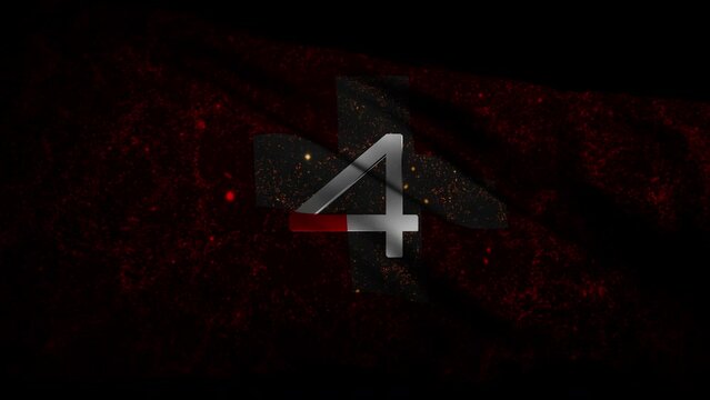 Five seconds Countdown Timer with abstract Switzerland flag animation abstract background.Five to zero count down art effect counting timer abstract background.