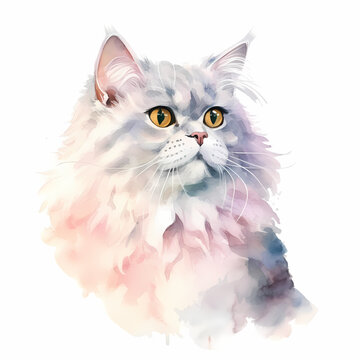 Cat Water Colour Design