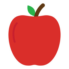 red apple with leaf
