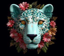 3D Leopard Skinny Straight Tumbler Wrap 20 oz