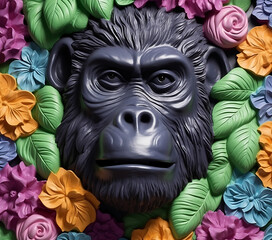 3D Gorilla Skinny Straight Tumbler Wrap 20 oz