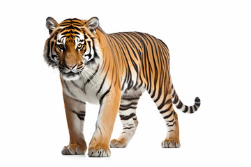 Fototapeta na wymiar Portrait of a tiger on a white background