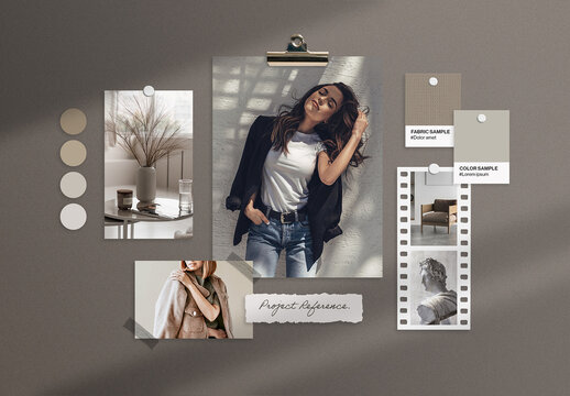 Mood Board Mockup Style Guide Template