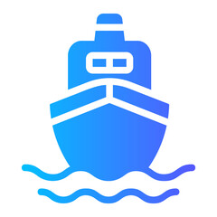 cruise ship gradient icon