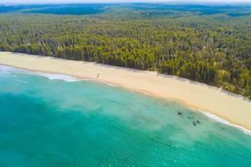 Aerial Serenity: Beautiful Beach Sand from Above